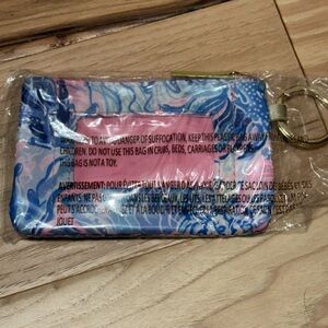 NWT Lilly Pulitzer Blue and Pink ID Case